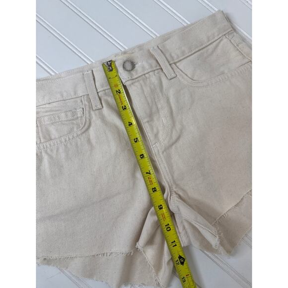 NWOT L’AGENCE Shorts - Tan & White Mid Rise Denim Raw Hem Cut Off - Bundle Sz 25 - Picture 4 of 12
